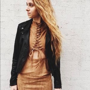 super cute suede tan dress